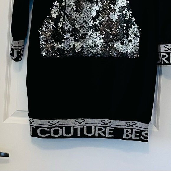 SIGNET Dress Knit w/ Bling Hood Pocket Silver Sequins Bronze Rhinestones Sz XL - Picture 10 of 12